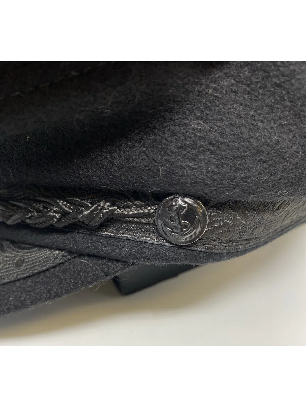ATHENIAN-FQH Authentic Black Wool Greek Fisherman's Cap 7.5 Handmade in Greece